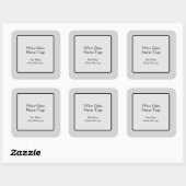 WineGlass-naamlabels Vierkante Sticker (Vel)