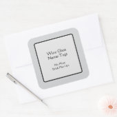 WineGlass-naamlabels Vierkante Sticker (Envelop)