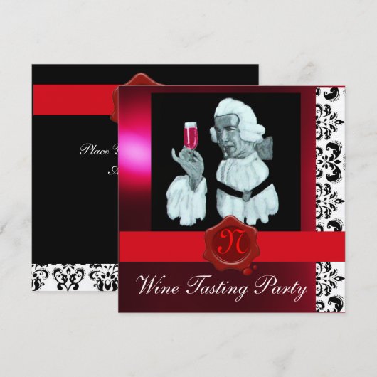 WINEKENNER WIJNPROEVERIJ FEestJE ROde WAS ZEGEL MO Kaart (Voorkant / Achterkant)