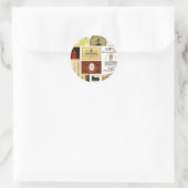 winelabel-inspiratie ronde sticker (Tas)