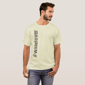 #winelover Verticaal T-shirt (Voorkant volledig)