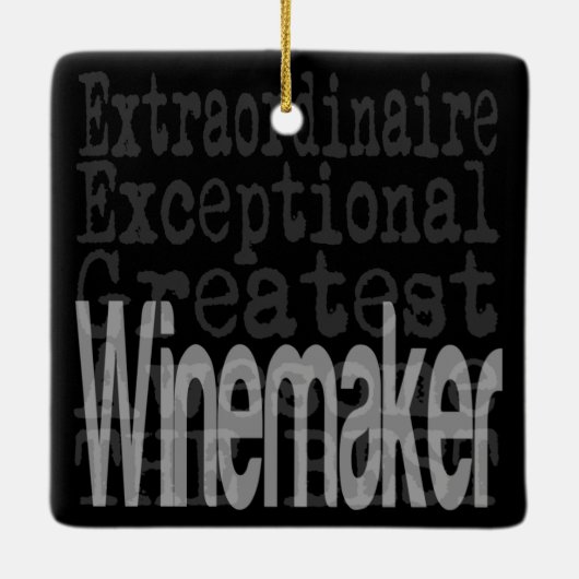 Winemaker Extraordinaire Keramisch Ornament (Achterkant)