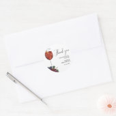 WIneproeverij bruidsshower Bedankt Ronde Sticker (Envelop)