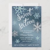 Winer wonderland Glanzend sprankelende blauwe snee Kaart (Voorkant)