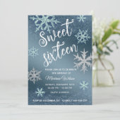 Winer wonderland Glanzend sprankelende blauwe snee Kaart (Staand voorkant)