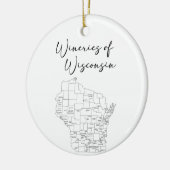 Wineries van Wisconsin Keramisch Ornament (Links)
