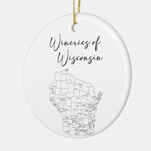 Wineries van Wisconsin Keramisch Ornament (Links)