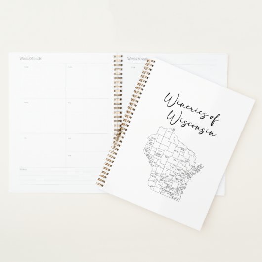 Wineries van Wisconsin Planner (Display)