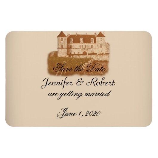  Winery Bruiloft Save the Date Magneet (Horizontaal)