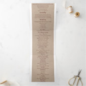 Winery Burgundy Wreath Wedding Photo Itinerary Drieluik Uitnodiging (Binnen)