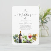 Winery Country Wedding Invitation Kaart (Staand voorkant)