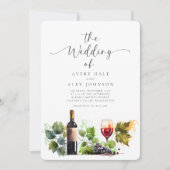Winery Country Wedding Invitation Kaart (Voorkant)
