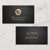 Winery Elegant Black & Gold Royal Wine Visitekaartje (Voorkant / Achterkant)