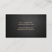 Winery Elegant Black & Gold Royal Wine Visitekaartje (Achterkant)