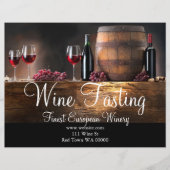Winery Flyer-uitnodiging voor het testen van wijn Flyer (Voorkant)