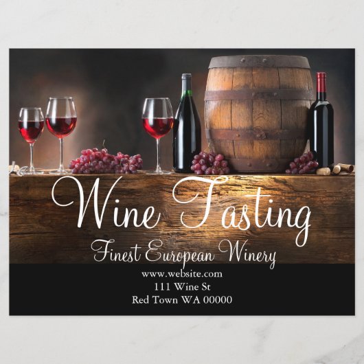 Winery Flyer-uitnodiging voor het testen van wijn Flyer (Voorkant)