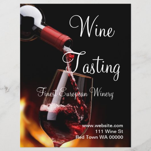 Winery Flyer-uitnodiging voor het testen van wijn Flyer (Voorkant)