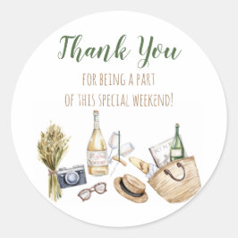 Winery Girls Weekend Bachelorette Ronde Sticker