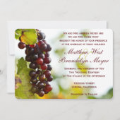 Winery Grapes Vineyard Wedding Invitations Kaart (Voorkant)