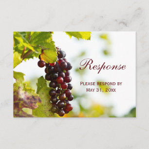 Winery Grapes Vineyard Wedding RSVP-reactiekaart RSVP Kaartje
