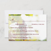 Winery Grapes Vineyard Wedding RSVP-reactiekaart RSVP Kaartje (Achterkant)
