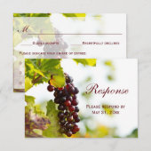 Winery Grapes Vineyard Wedding RSVP-reactiekaart RSVP Kaartje (Voorkant / Achterkant)