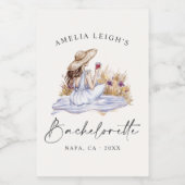 Winery Picknick Cottage Bachelorette Weekend Wijn Etiket (Enkel label)