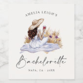 Winery Picknick Cottage Bachelorette Weekend Wijn Etiket (Enkel label)