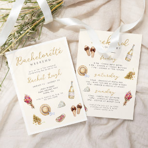 Winery Picnic Bachelorette Weekend Uitnodiging