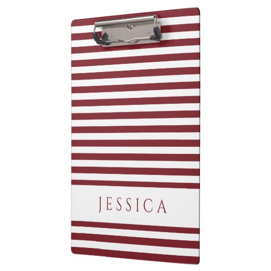 Winery Red en White Striped Pattern Name Klembord (Links)