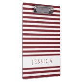Winery Red en White Striped Pattern Name Klembord (Rechts)
