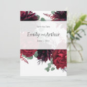 Winery red & white set 10 Save the Date Kaart (Staand voorkant)