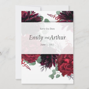 Winery red & white set 10 Save the Date Kaart