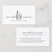 Winery restaurant, eenvoudige lijntekentekening visitekaartje (Voorkant / Achterkant)