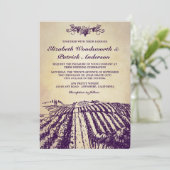 Winery Tuscan  Wineyard Wedding Invitations Kaart (Staand voorkant)