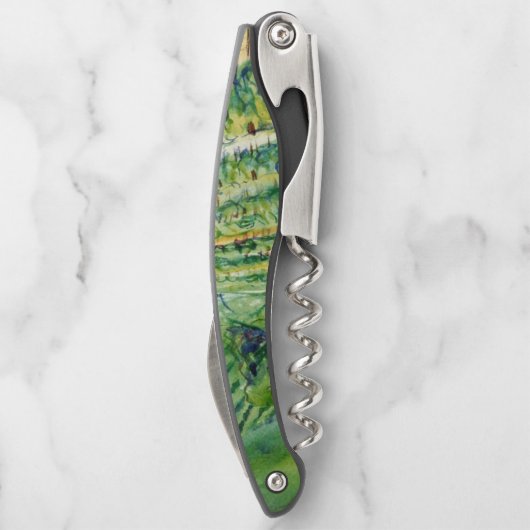 Winery Vines Hillside Art Personalized Corkschroef Kurkentrekker (Achterkant)