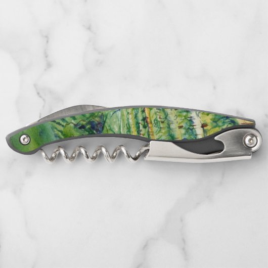 Winery Vines Hillside Art Personalized Corkschroef Kurkentrekker (Achterkant)