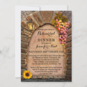 Winery Vineyard Rehearsal Dinner Invitation Kaart (Voorkant)