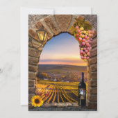 Winery Vineyard Rehearsal Dinner Invitation Kaart (Achterkant)