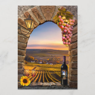 Winery Vineyard Rehearsal Dinner Invitation Kaart