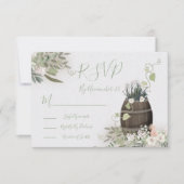 Winery Vineyard Wedding response cards RSVP (Voorkant)