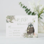Winery Vineyard Wedding response cards RSVP (Staand voorkant)