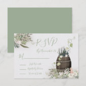 Winery Vineyard Wedding response cards RSVP (Voorkant / Achterkant)