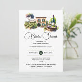 Winery waterverf Wine boerderij Vineyard vrijgezel Kaart (Staand voorkant)