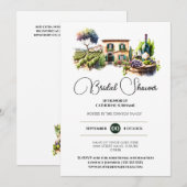 Winery waterverf Wine boerderij Vineyard vrijgezel Kaart (Voorkant / Achterkant)