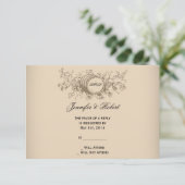  Winery Wedding-kaart RSVP Kaartje (Staand voorkant)