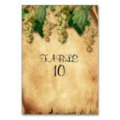 Winery Wedding Rustic Paper Grape Vine Kaart (Achterkant)
