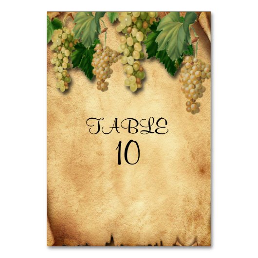 Winery Wedding Rustic Paper Grape Vine Kaart (Voorkant)