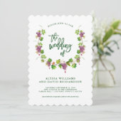 Winery Wedding with Modern Typography | Uitnodigin Kaart (Staand voorkant)