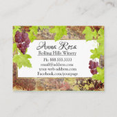 *~* Winery Wine Cellar Wine Grape Cluster Vineyard Visitekaartje (Achterkant)